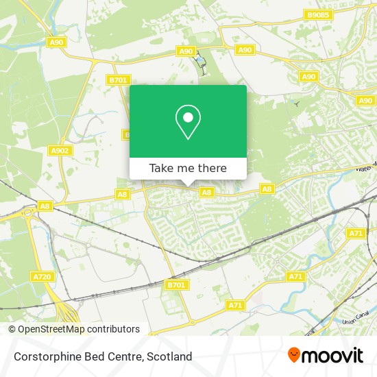 Corstorphine Bed Centre map