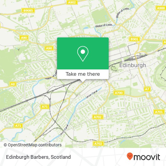 Edinburgh Barbers map