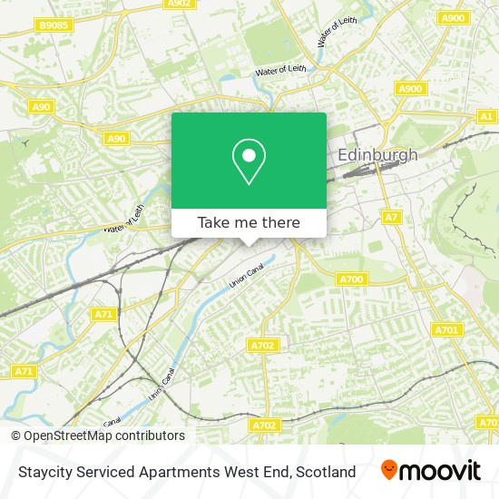 Staycity Serviced Apartments West End map