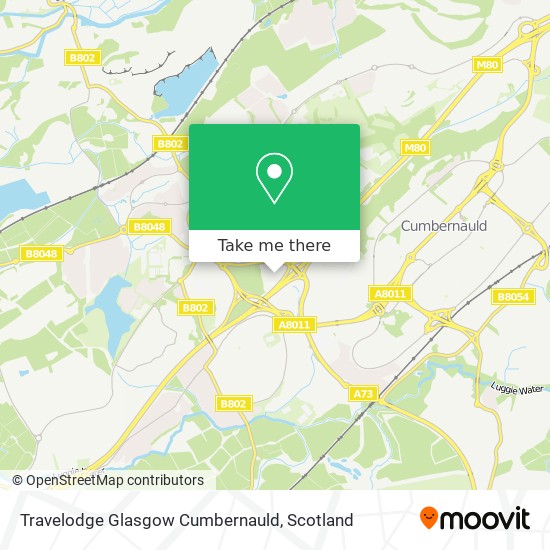 Travelodge Glasgow Cumbernauld map