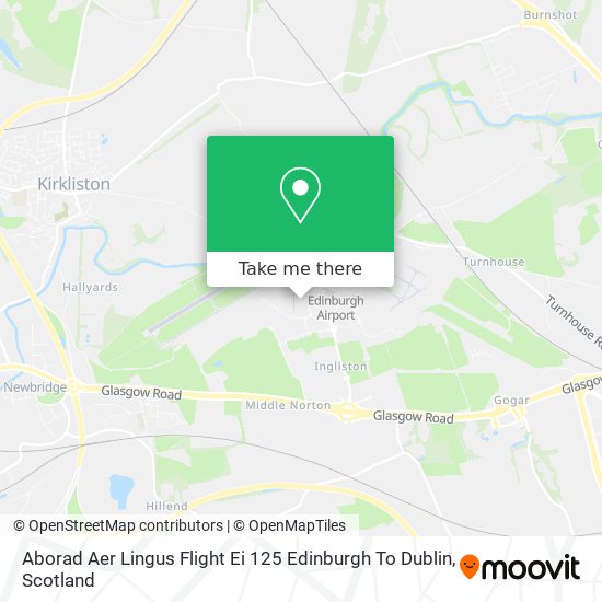 Aborad Aer Lingus Flight Ei 125 Edinburgh To Dublin map