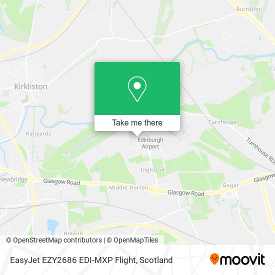 EasyJet EZY2686 EDI-MXP Flight map