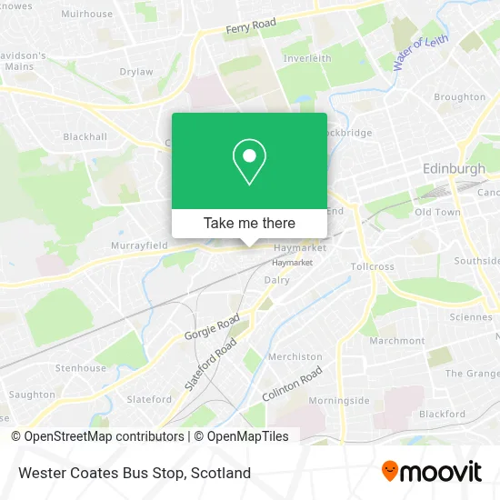 Wester Coates Bus Stop map