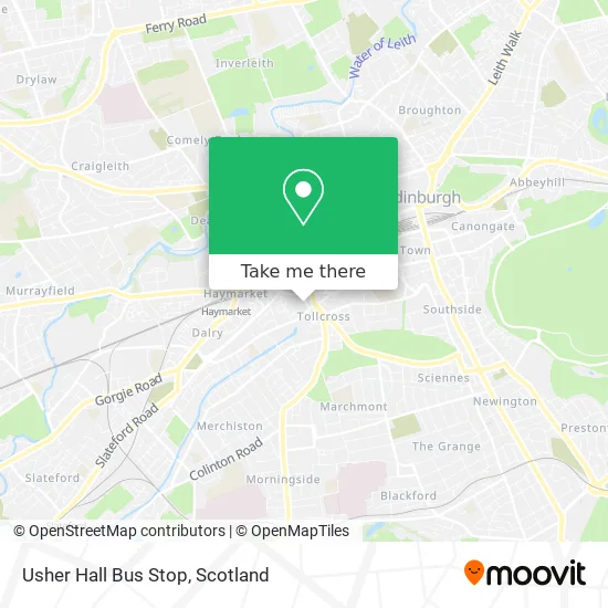 Usher Hall Bus Stop map