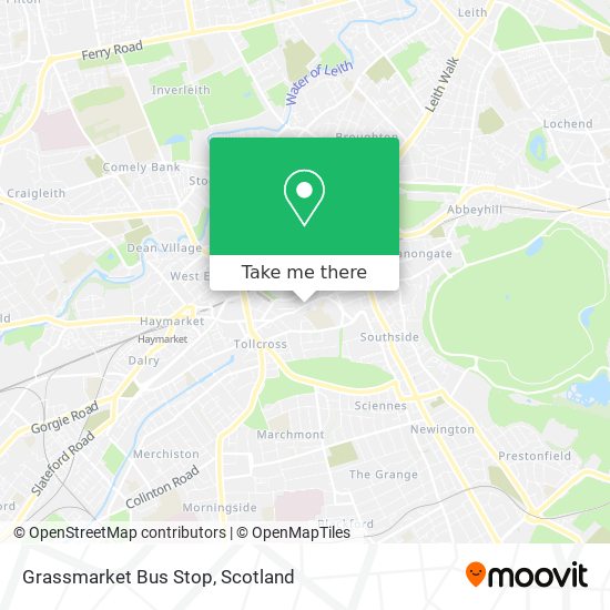 Grassmarket Bus Stop map