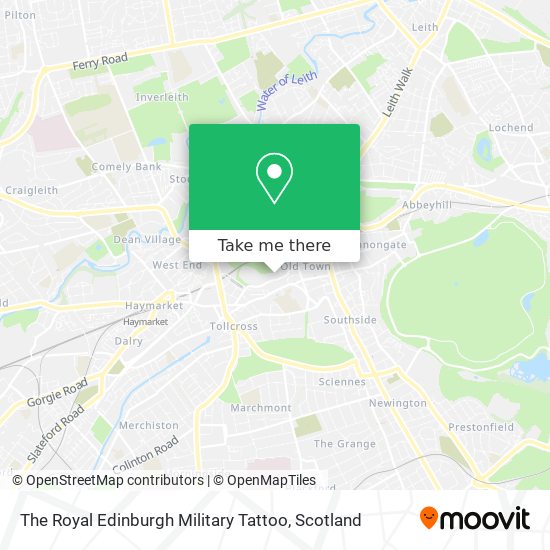 The Royal Edinburgh Military Tattoo map