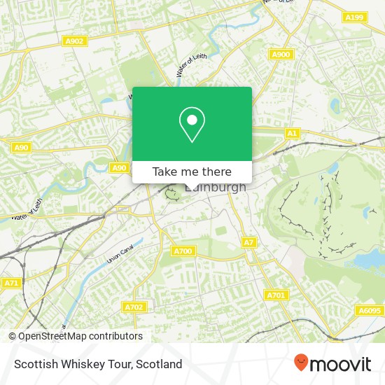 Scottish Whiskey Tour map