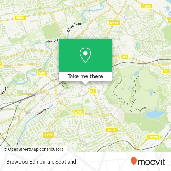 BrewDog Edinburgh map