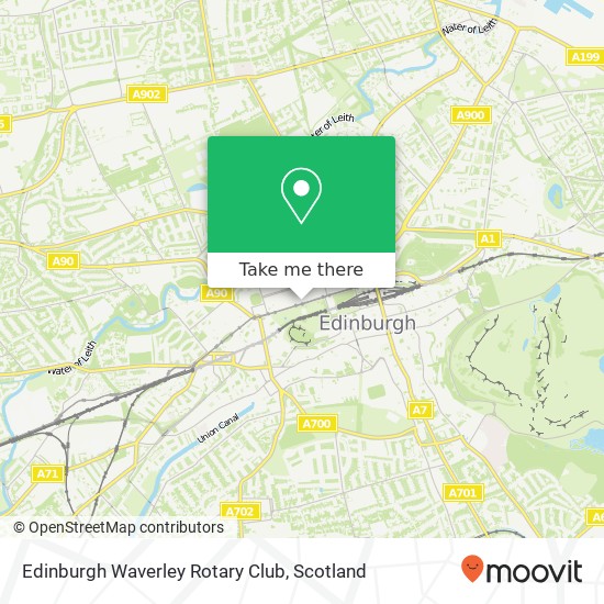 Edinburgh Waverley Rotary Club map