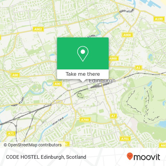 CODE HOSTEL Edinburgh map