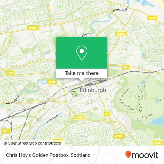 Chris Hoy's Golden Postbox map