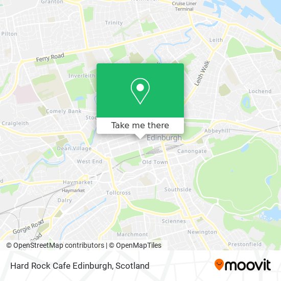 Hard Rock Cafe Edinburgh map
