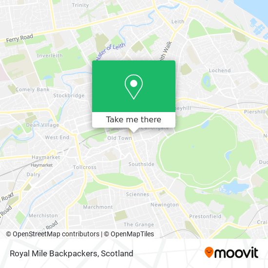 Royal Mile Backpackers map