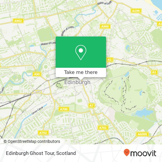 Edinburgh Ghost Tour map