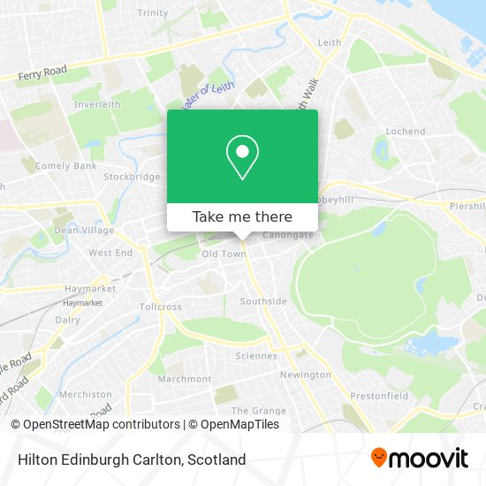 Hilton Edinburgh Carlton map