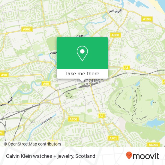 Calvin Klein watches + jewelry map