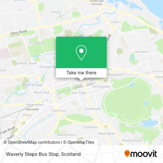 Waverly Steps Bus Stop map