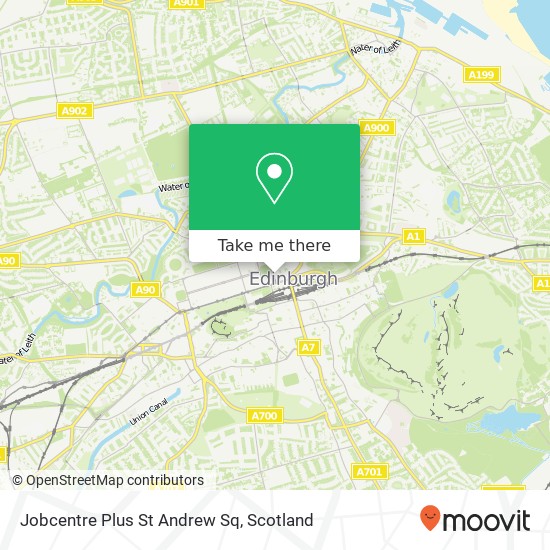 Jobcentre Plus St Andrew Sq map