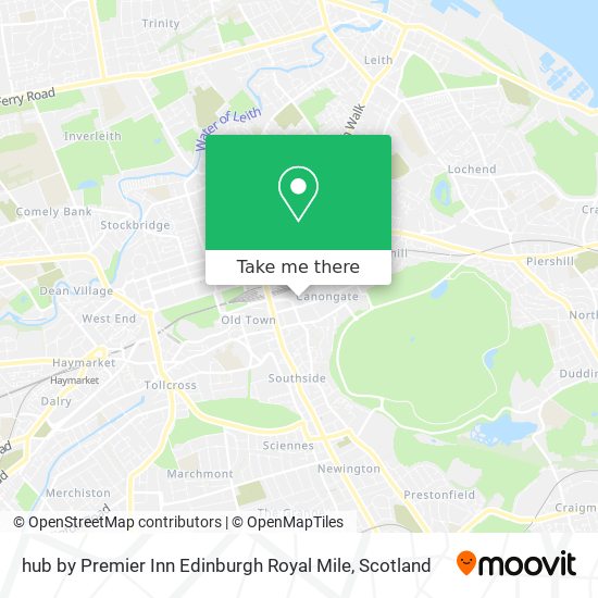 hub by Premier Inn Edinburgh Royal Mile map