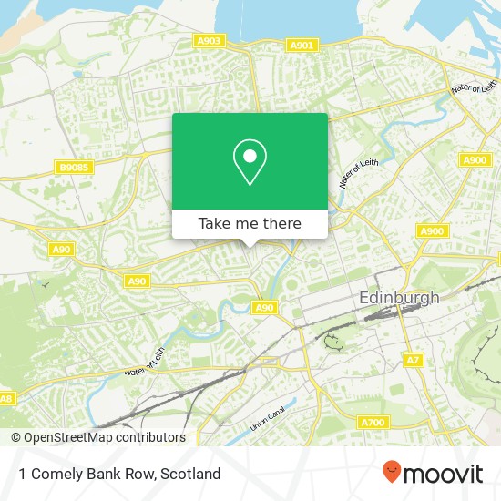 1 Comely Bank Row map