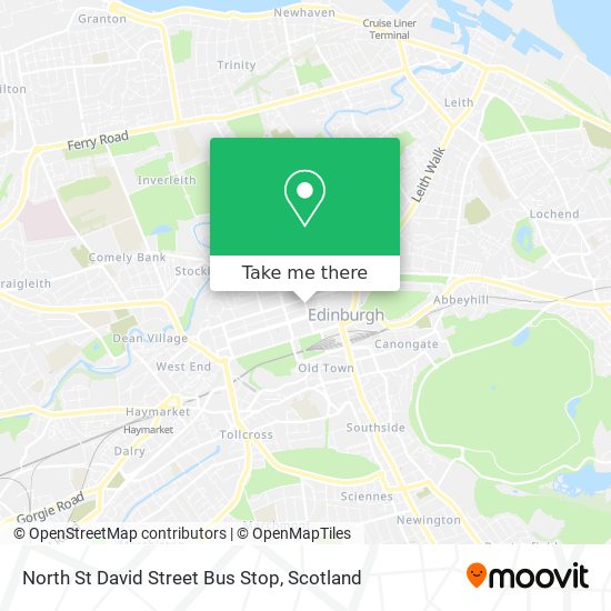 North St David Street Bus Stop map