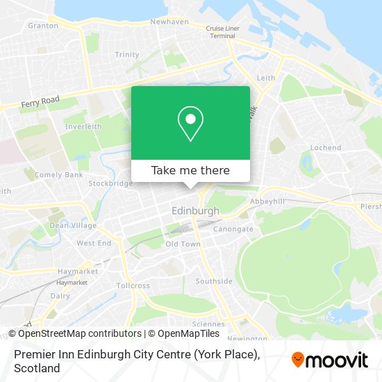 Premier Inn Edinburgh City Centre (York Place) map