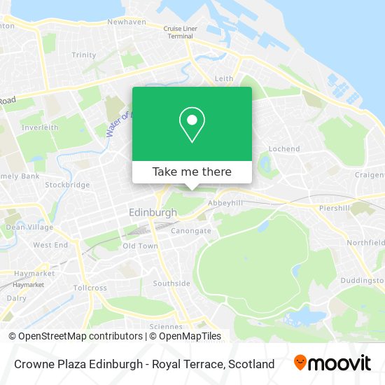 Crowne Plaza Edinburgh - Royal Terrace map