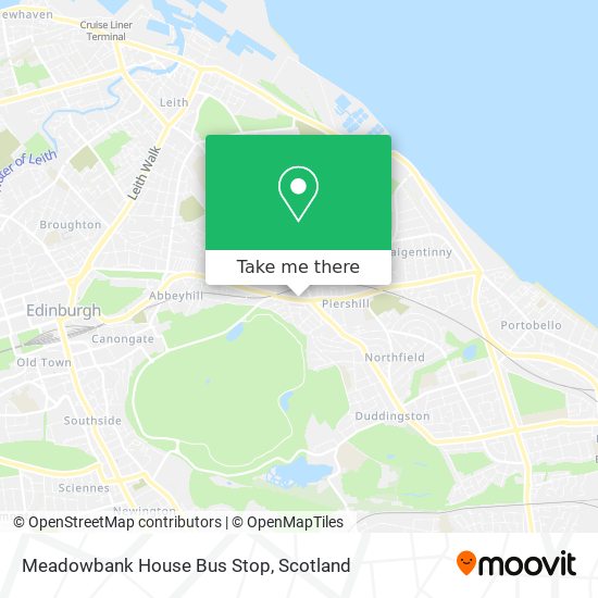 Meadowbank House Bus Stop map