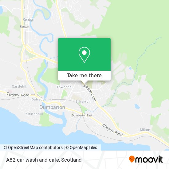 A82 car wash and cafe map