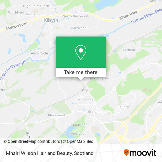 Mhairi Wilson Hair and Beauty map