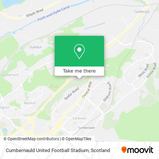 Cumbernauld United Football Stadium map