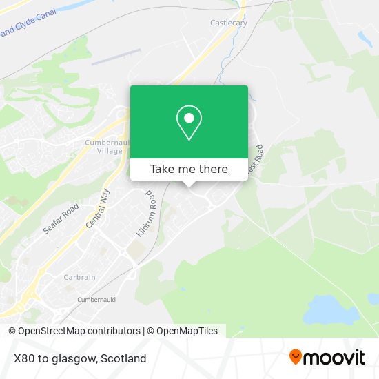 X80 to glasgow map