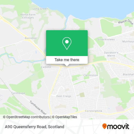 A90 Queensferry Road map