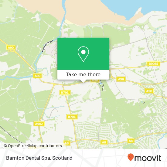 Barnton Dental Spa map