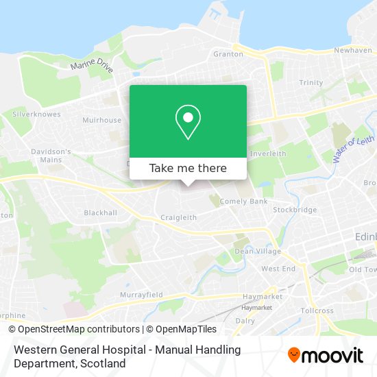 Western General Hospital - Manual Handling Department map