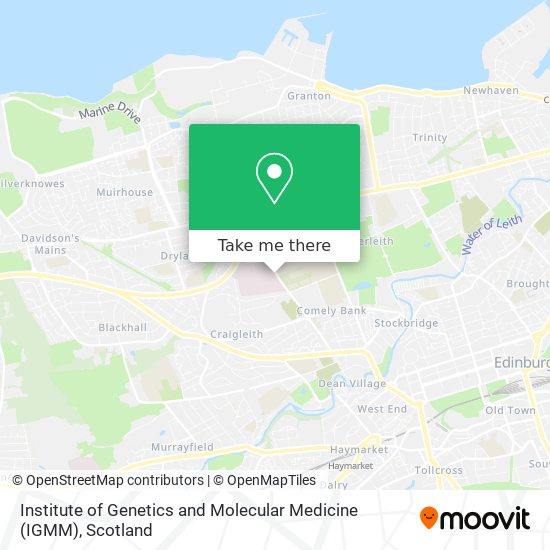 Institute of Genetics and Molecular Medicine (IGMM) map