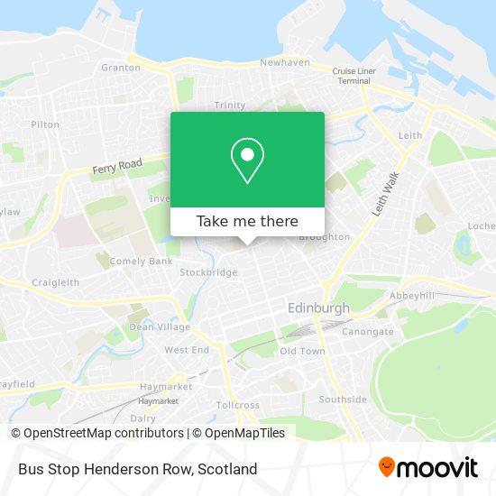 Bus Stop Henderson Row map