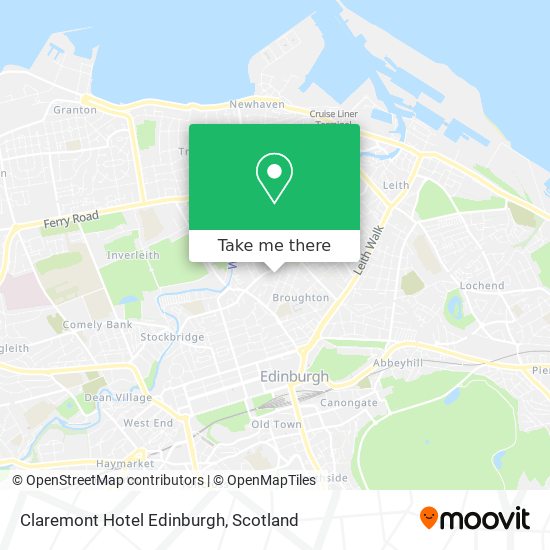 Claremont Hotel Edinburgh map