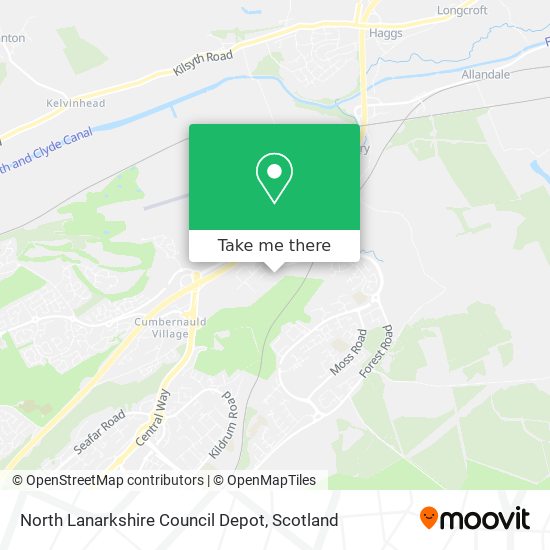 North Lanarkshire Council Depot map