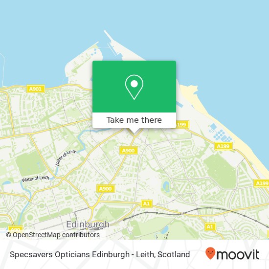 Specsavers Opticians Edinburgh - Leith map