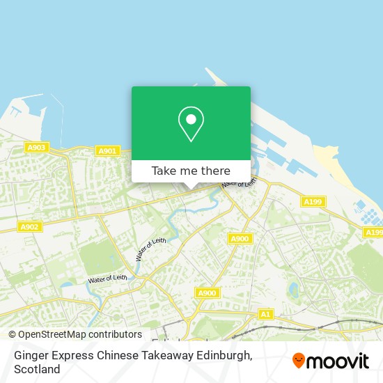 Ginger Express Chinese Takeaway Edinburgh map