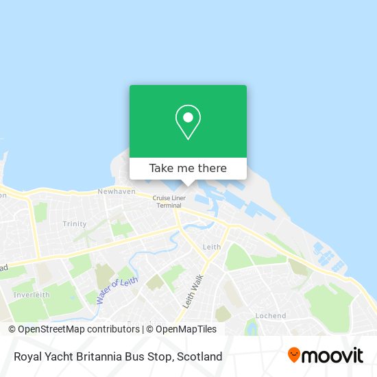 Royal Yacht Britannia Bus Stop map