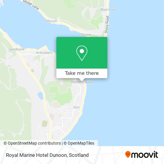 Royal Marine Hotel Dunoon map
