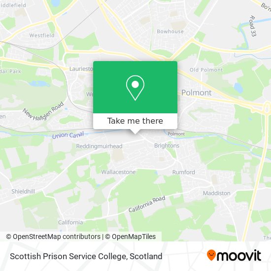 Scottish Prison Service College map