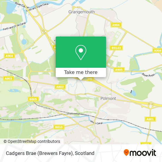 Cadgers Brae (Brewers Fayre) map