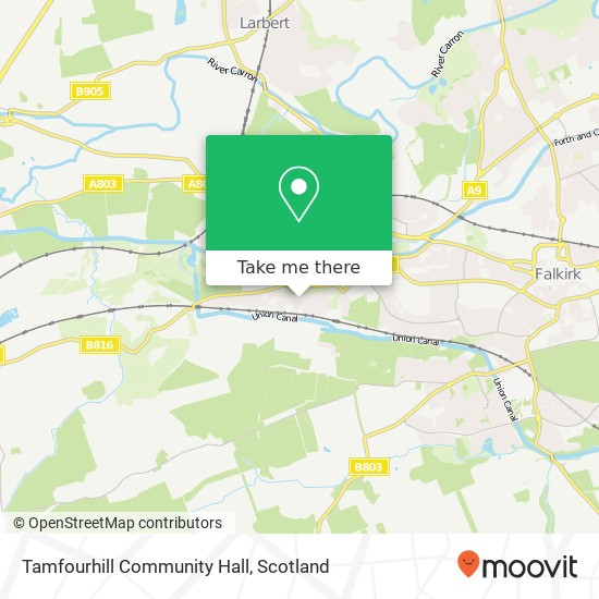 Tamfourhill Community Hall map
