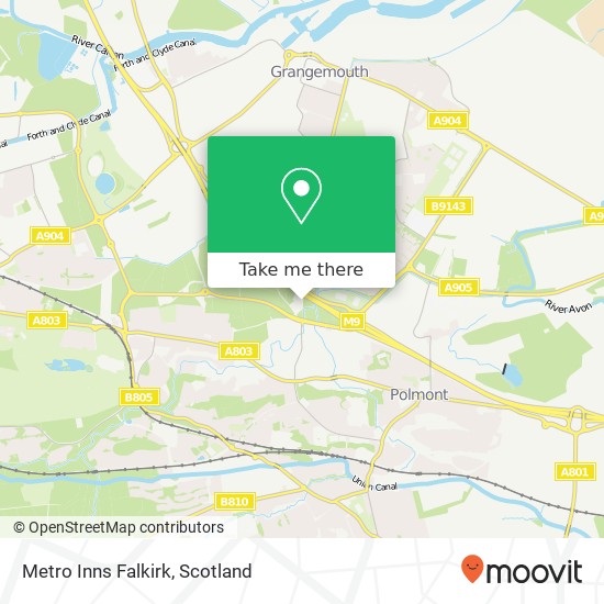 Metro Inns Falkirk map
