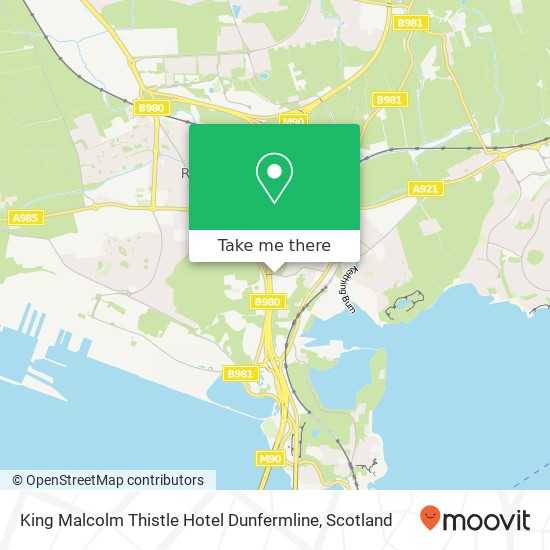 King Malcolm Thistle Hotel Dunfermline map