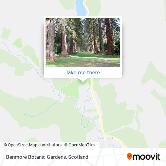 Benmore Botanic Gardens map