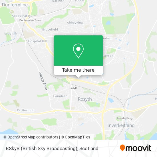 BSkyB (British Sky Broadcasting) map